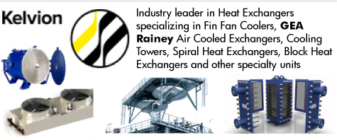 Kelvion Industry leader in Heat Exchangers specializing in Fin Fan Coolers, GEA Rainey Air Cooled Exchangers, Cooling Towers, Spiral Heat Exchangers, Block Heat Exchangers and other specialty units